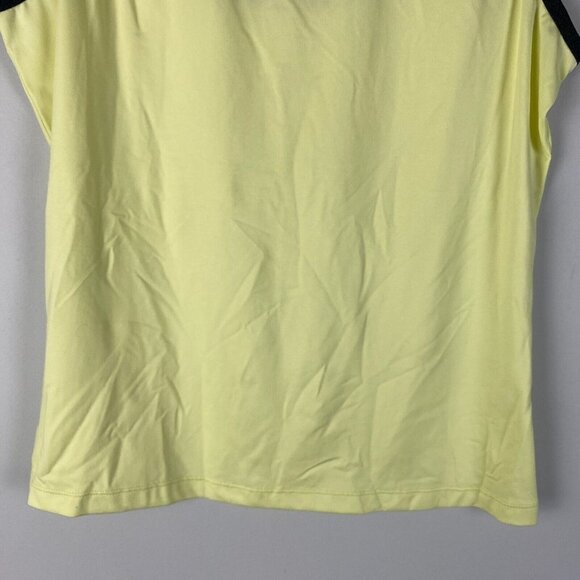 TAIL Tank Top Womens Small Yellow Black Mesh Back Sleeveless Stretch Golf Tennis - Picture 3 of 9